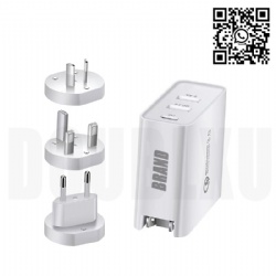 Double A+C Charging Port Multifunctional Adapter, Uk, Us,Au And Eu Version 32w Mobile Phone Charger, Wall Plug